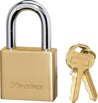 Dry najloni Master Lock 575EURD, trup bronzi 38 mm, 4 çelësa, ngjyrë gold