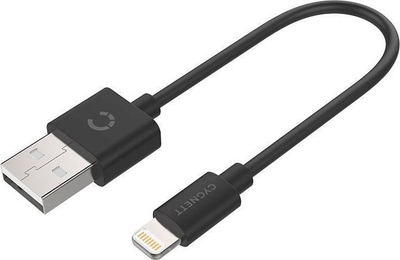 Кабел полнач Cygnett USB во Lightning, 12W, 0.1m, црн