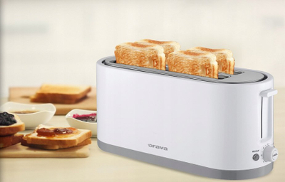 Toaster Orava HR-125, 4 toste, 1400W, bardh e gri