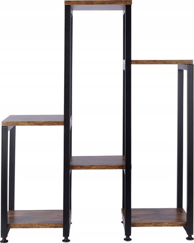 Stojcë lulesh Vilde Metal, 6 kate, 80 cm, e zezë
