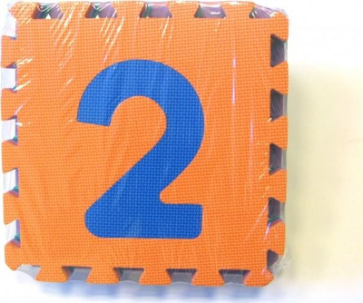 Dyshek puzzle për kalamaj Chippy Numbers 0-9, set me 10 copa, 30 x 30 cm, me shumë ngjyra