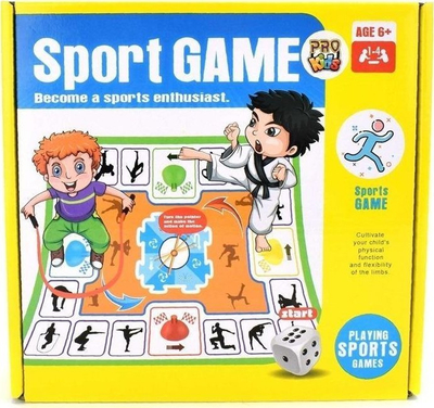 Loja tavoline Pro Kids Board Game Physical Exercises, ushtrime fizike, për fëmijë, shumëngjyrëshe