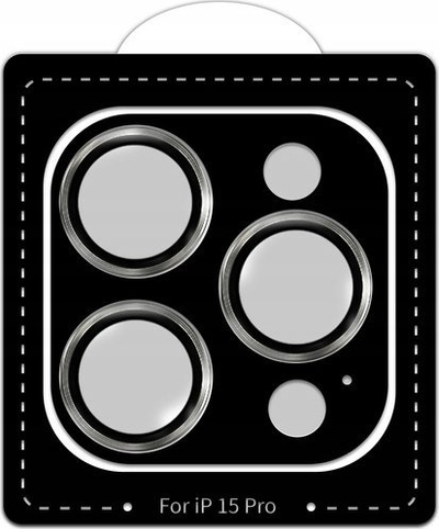 Xham mbrojtës për kamerën JCPal Preserver për iPhone 15 Pro, xham i tejdukshëm, vendosje e thjeshtë, gri