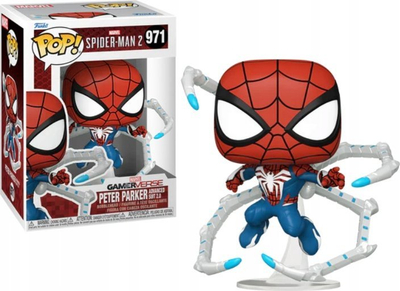 Figurinë Funko Pop Spider-Man 2 Peter Parker Advanced Suit, vinil, 10cm, shumëngjyrëshe