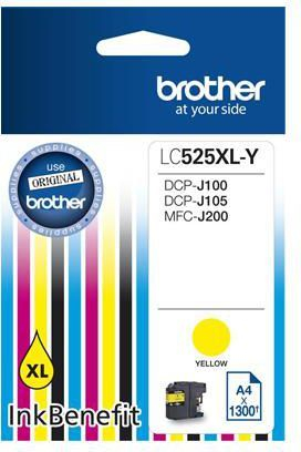 Ngjyrë për printer Brother LC525XLY, e verdhë