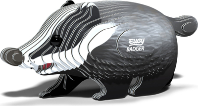 Puzzle 3D Eugy Badger, 35 copë, karton ekologjik, shumëngjyrësh