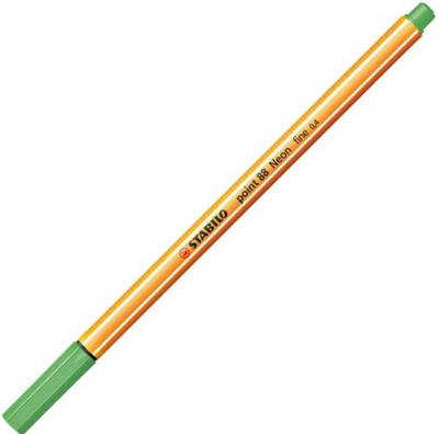 Stilolaps Stabilo Fineliner (88/033), 0.4 mm, i gjelbër neon