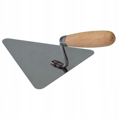Mistri trekëndor çelik inox, 180mm, dorezë druri