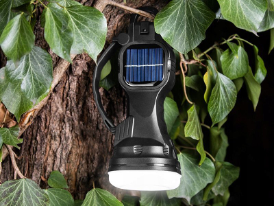Elektrik dore kampingu Tracer Force, me panel solar, bateri 1200mAh, i zi