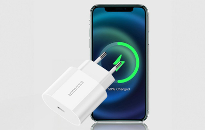 Karikues me kabllo ESSAGER, USB C në Lightning, karikim i shpejtë, i bardhë