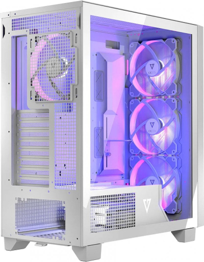 Куќиште за компјутер Modecom Perun Apex ARGB, бело, Midi Tower
