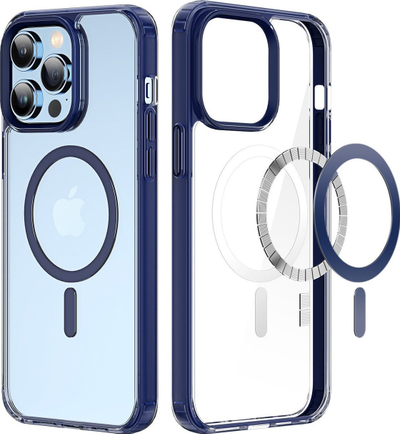 Mbrojtëse telefoni Dux Ducis Clin2 për iPhone 14 Pro Max, me MagSafe, transparente, blu