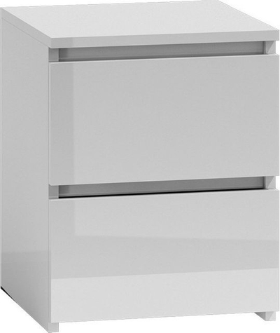 Tavolinë shtrati TopEshop Cabinet, 2 dollapë, e bardhë