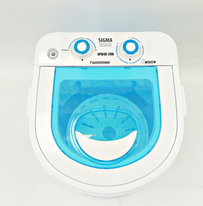 Lavatriçe portative Sigma XPB40-288, 4 kg, me shtrydhje, bardh e kaltër