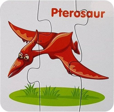 Puzzle edukative Lean Sport Dinosaur Friends, 10 elemente, shumëngjyrëshe