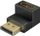 Адаптер DisplayPort Goobay, агол 90° надолу, 8K, црн
