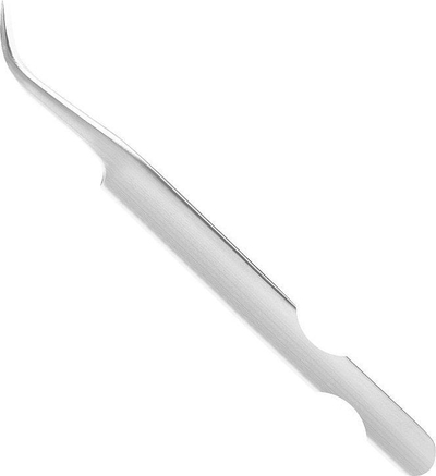 Pincetë për qerpikë Snippex 713 Bent, precize, çelik inox, argjendtë