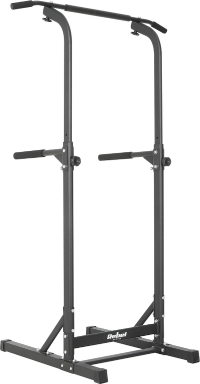 Shufër stërvitje multifunksionale REBEL ACTIVE RBA-2407, lartësi e rregullueshme 181-213 cm, mban deri 120 kg, e zezë