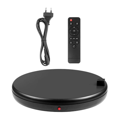 Bazë rrotulluese fotografike Puluz Rotating Photo Base, 45 cm, deri 100 kg, e zezë