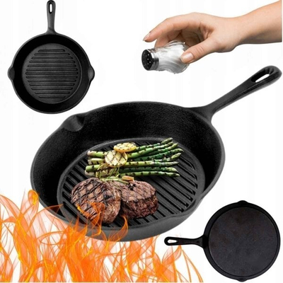 Tigan grilli HAGE, gize, 31cm, për induksion edhe gaz, i zi
