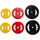 Set shtangë Pure2Improve Fitness Barbell P2I, 20 kg, me disqe çimentoje, shumëngjyrësh