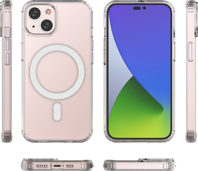 Kapak telefoni për iPhone 14, MagSafe, TPU i tejdukshëm