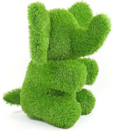 Figurë zbukuruese me bar artificial Kögler AniPlants Elefant, 37 cm, jeshile