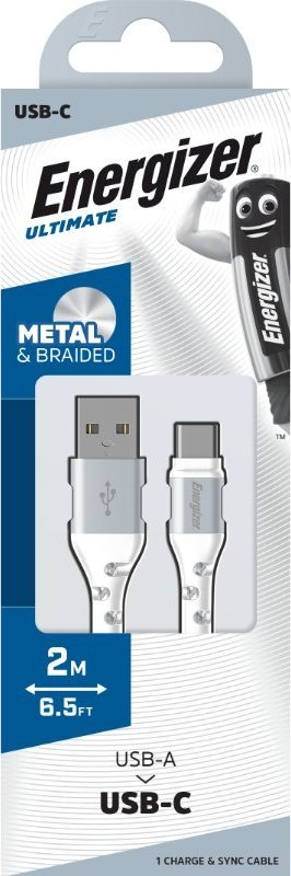 Kabllo USB Energizer C520CKWH, USB A me USB C, 2 m, e bardhë
