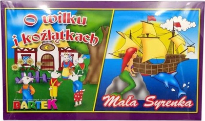 Set loje shahu 2n1 The Little Mermaid The Wolf and the Seven Little Goats, për 2 4 lojtarë, mbi 5 vjeç, shumëngjyrësh