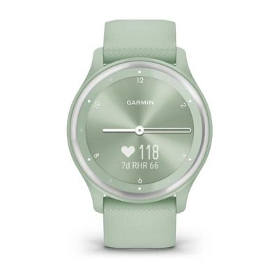 Ora sportive Garmin Vivomove Sport, hibride, GPS, jeshile