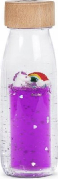 Lodër sensoriale Petit Boum Magic Rainbow, shishe sensoriale, shumëngjyrëshe