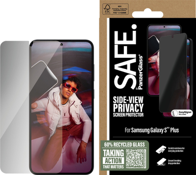 Mbrojtës ekrani PanzerGlass SAFE Privacy për Samsung Galaxy S25 Plus, Ultra Wide Fit, transparent