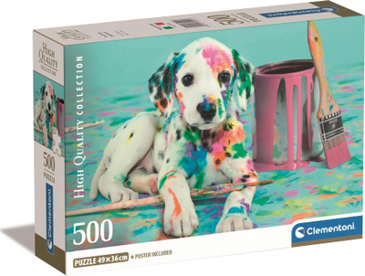Puzzle Clementoni The Funny Dalmatian, 1000 copa, kuti e vogël, shumëngjyrësh