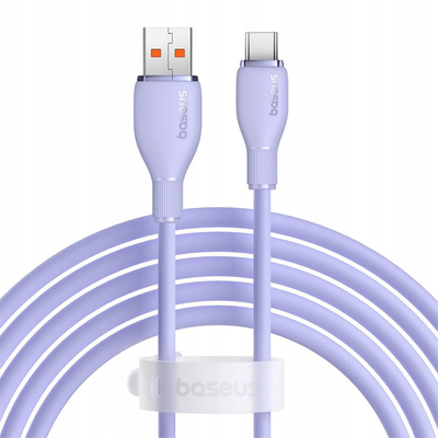 Kabllo karikimi Baseus Pudding, USB në USB Type C, 100W, 2m, lejla