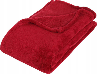 Batanije fleece Atmosphera, mikrofibër super e butë, 125 x 150cm, e kuqe