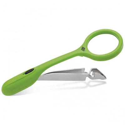 Pincetë për rriqra WEDO Tick Tweezers Quickex, me lupë 4x, me dritë LED, jeshile
