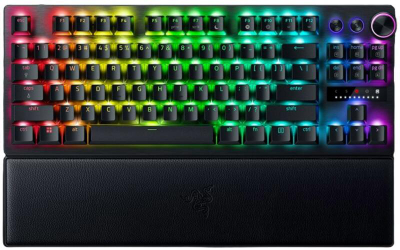 Tastierë gaming Razer Huntsman V3 Pro TKL Analog, mekanike optike, me dritë RGB, e zezë
