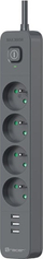 Prizë zgjatuese Tracer Surge Protection, me mbrojtje nga mbingarkesa, 5 dalje, e bardhë