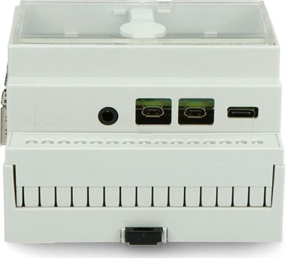Kuti DIN Multicomp Pro FAR-16544 për Raspberry Pi 4B, montim në shinë 35mm, kapak transparent