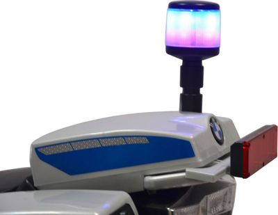 Motoçikletë lodër BMW R1200RT Police, 45W, bateri 12V 7Ah, ngjyrë argjendtë me blu