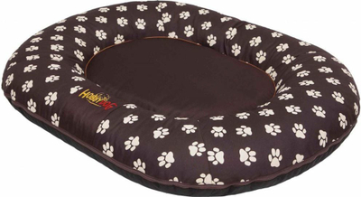 Shtrat për qen Hobbydog Pontoon Bed Prestige, madhësia L, kafe me shenja putrash