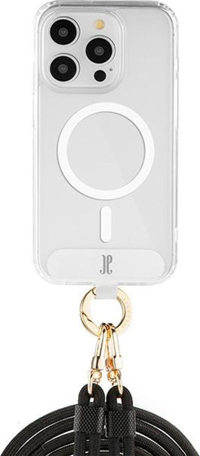 Mbështjellës telefoni MagSafe për iPhone 15 Pro Max, TPU, me litar, transparent