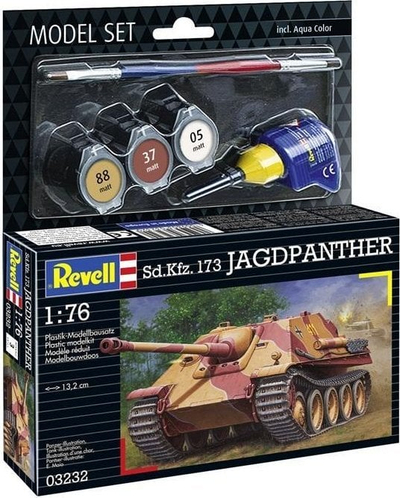 Model plastik tank Revell SD.Kfz.173 Jagdpanther 63232, shkalla 1:76, set ndërtimi, shumëngjyrësh