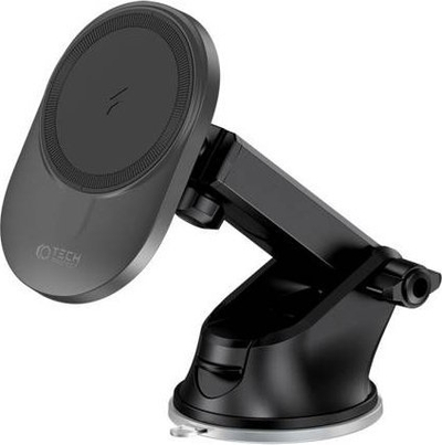 Mbajtëse magnetike për makinë Tech-Protect MM15W-V1, karikim wireless 15W, MagSafe, e zezë