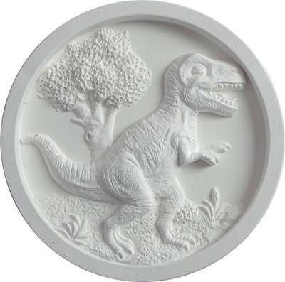 Set pikturimi Lean Toys Plaster Painting Dinosaurs, figura dinosauri me gips, bojëra dhe penel, e bardhë