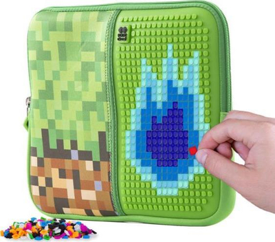 Çantë tableti Pixie Crew XL Pouch PXT-08-95, neopren, me piksele, e gjelbër