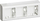 Bazë elektrike LK Fuga Softline, 3 module, montim horizontal, e bardhë