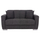 Divan-krevat dykësh HM3241.03, mekanizëm click-clack, 153x87x77cm, gri i errët