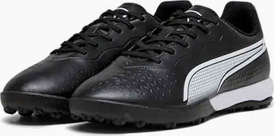 Këpucë futbolli Puma King Hero 21 TT, për bar sintetik, lëkurë, të zeza