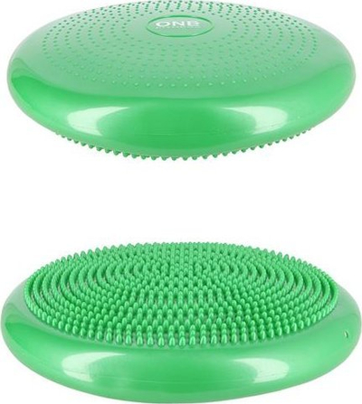 Disk balancues sensomotorik One Fitness PSM10, 35cm, për ushtrime edhe reabilitim, jeshil